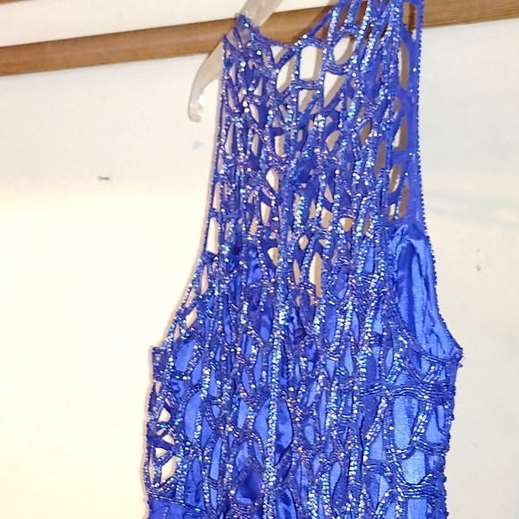 NWOT Royal Blue Holiday Dress. - Picture 9 of 10
